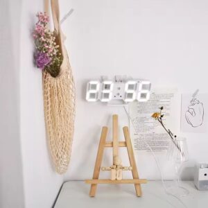 3D LED Digital Alarm Clock Three dimensional Wall Clock Hanging Watch Table Calendar