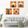 4 Sheets Flower Decoration Art Magic Sticker 3d Vinyl Removable Wall Sticker