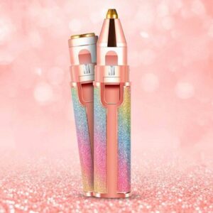 2in1 Electric Eyebrow Trimmer and Shaver Rechargeable Hair Remover for All Parts Use in Pen Flawless Hair Remover Rechargeable Painless Precision Eyebrow Trimmer and Eyebrow Razor Tool with LED Light for Face Lips Nose Chin Arm