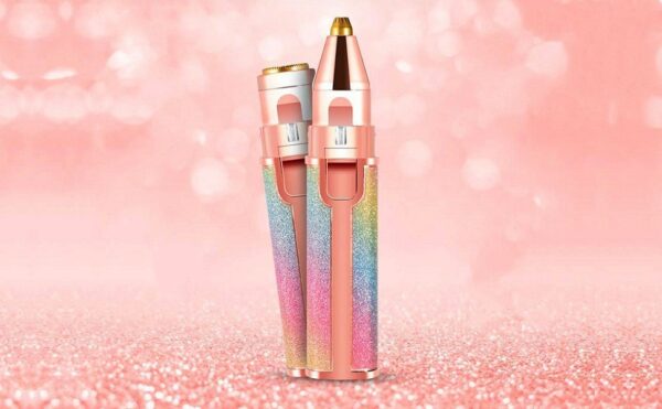 2in1 Electric Eyebrow Trimmer and Shaver Rechargeable Hair Remover for All Parts Use in Pen Flawless Hair Remover Rechargeable Painless Precision Eyebrow Trimmer and Eyebrow Razor Tool with LED Light for Face Lips Nose Chin Arm