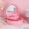 Heart Shape Cute Princess Jewellery Box for Baby Girls Makeup Box with Mirror for Girls